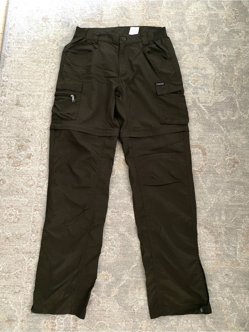 Columbia Titanium Convertible Hiking Pants Shorts Packable Olive Army Green S